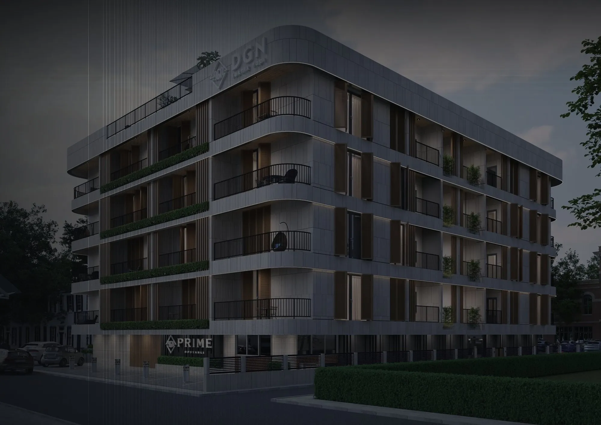 DGN Prime Bostanlı — tamamlanan yapının cephe görünümü